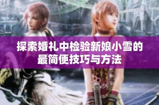 探索婚礼中检验新娘小雪的最简便技巧与方法