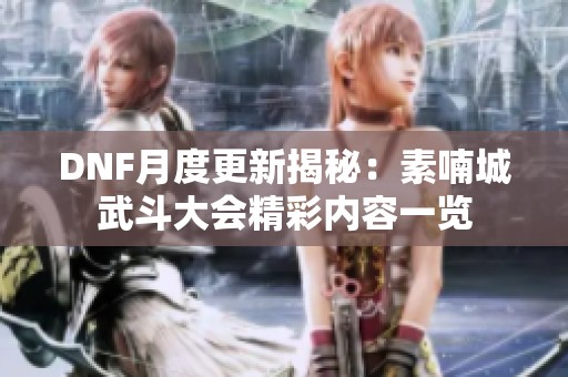 DNF月度更新揭秘：素喃城武斗大会精彩内容一览