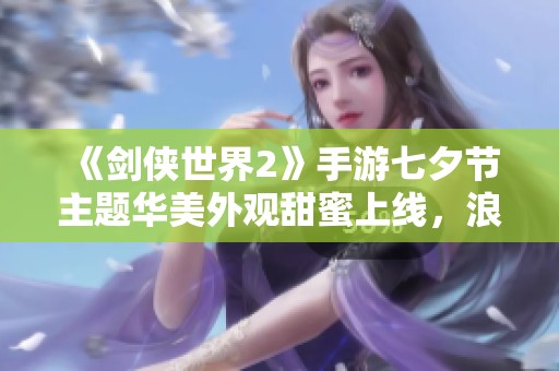《剑侠世界2》手游七夕节主题华美外观甜蜜上线，浪漫之旅等你来体验！