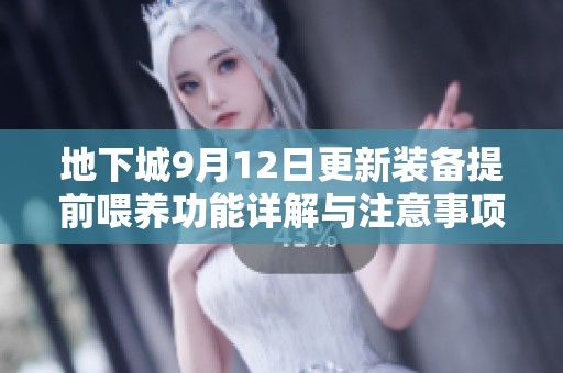 地下城9月12日更新装备提前喂养功能详解与注意事项