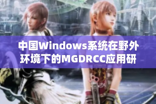 中国Windows系统在野外环境下的MGDRCC应用研究与探讨