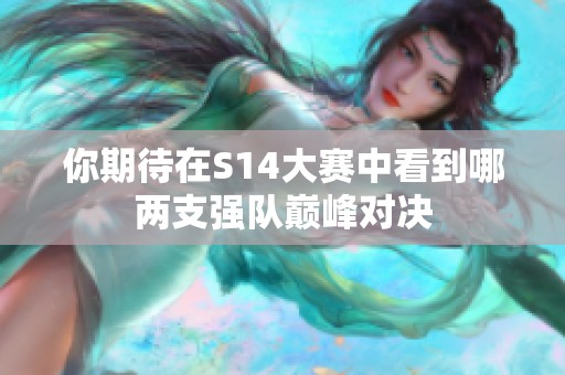 你期待在S14大赛中看到哪两支强队巅峰对决
