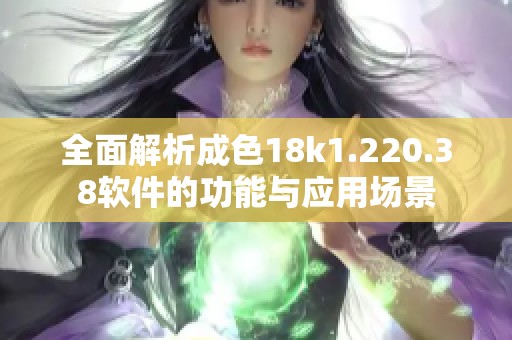 全面解析成色18k1.220.38软件的功能与应用场景