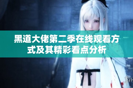 黑道大佬第二季在线观看方式及其精彩看点分析