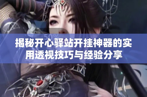 揭秘开心驿站开挂神器的实用透视技巧与经验分享