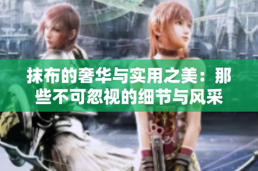 抹布的奢华与实用之美：那些不可忽视的细节与风采