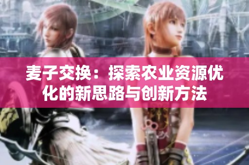 麦子交换：探索农业资源优化的新思路与创新方法