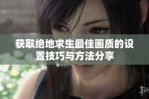 获取绝地求生最佳画质的设置技巧与方法分享