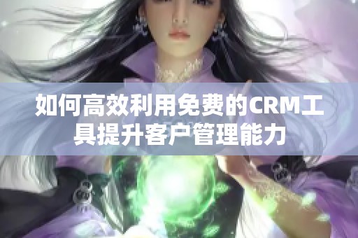 如何高效利用免费的CRM工具提升客户管理能力