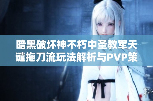 暗黑破坏神不朽中圣教军天谴拖刀流玩法解析与PVP策略分享
