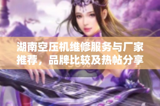 湖南空压机维修服务与厂家推荐，品牌比较及热帖分享指南