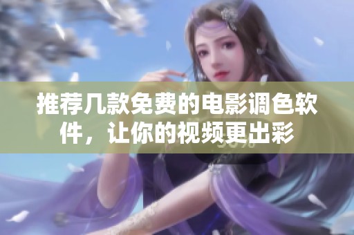 推荐几款免费的电影调色软件，让你的视频更出彩