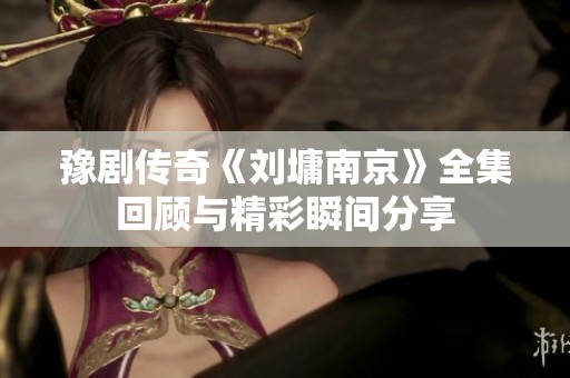 豫剧传奇《刘墉南京》全集回顾与精彩瞬间分享