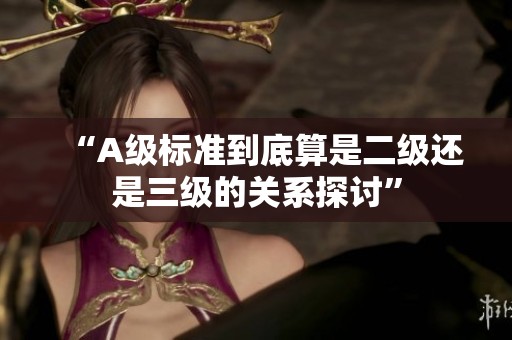 “A级标准到底算是二级还是三级的关系探讨”