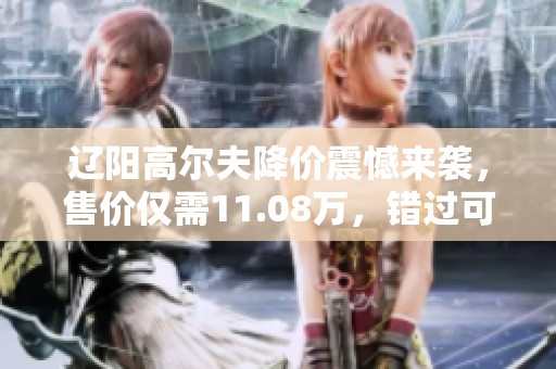 辽阳高尔夫降价震憾来袭，售价仅需11.08万，错过可惜！
