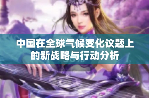 中国在全球气候变化议题上的新战略与行动分析