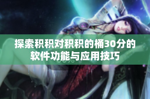 探索积积对积积的桶30分的软件功能与应用技巧