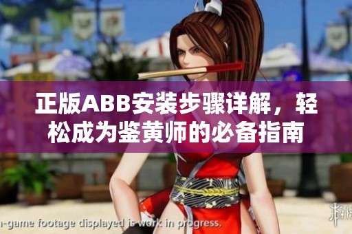 正版ABB安装步骤详解，轻松成为鉴黄师的必备指南