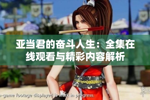 亚当君的奋斗人生：全集在线观看与精彩内容解析