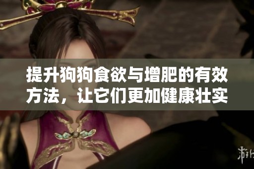 提升狗狗食欲与增肥的有效方法，让它们更加健康壮实