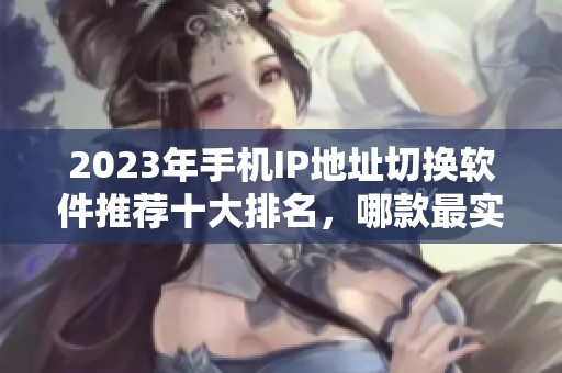 2023年手机IP地址切换软件推荐十大排名，哪款最实用最受欢迎