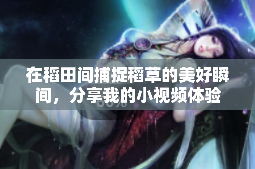 在稻田间捕捉稻草的美好瞬间，分享我的小视频体验