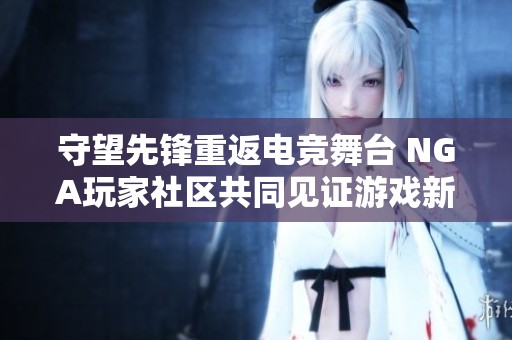 守望先锋重返电竞舞台 NGA玩家社区共同见证游戏新篇章