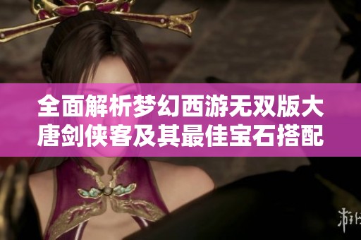 全面解析梦幻西游无双版大唐剑侠客及其最佳宝石搭配技巧指南