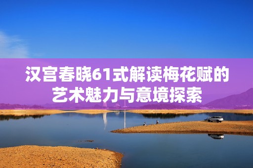 汉宫春晓61式解读梅花赋的艺术魅力与意境探索