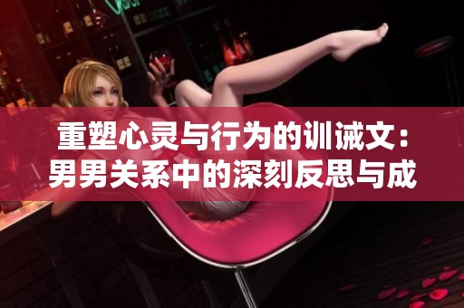重塑心灵与行为的训诫文：男男关系中的深刻反思与成长