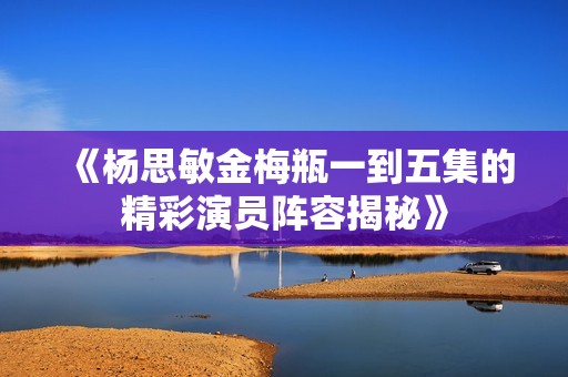 《杨思敏金梅瓶一到五集的精彩演员阵容揭秘》
