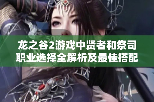 龙之谷2游戏中贤者和祭司职业选择全解析及最佳搭配推荐攻略