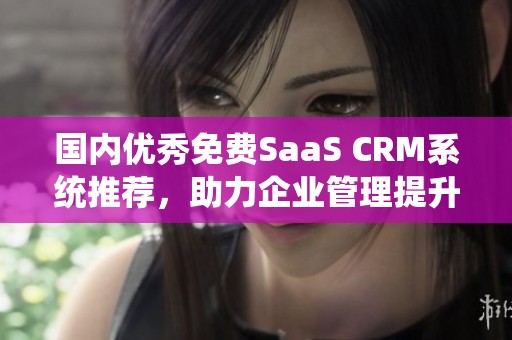 国内优秀免费SaaS CRM系统推荐，助力企业管理提升效率
