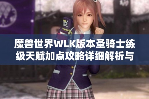 魔兽世界WLK版本圣骑士练级天赋加点攻略详细解析与最佳选择建议