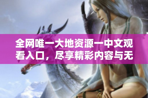 全网唯一大地资源一中文观看入口，尽享精彩内容与无限乐趣