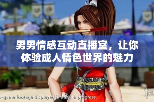 男男情感互动直播室，让你体验成人情色世界的魅力