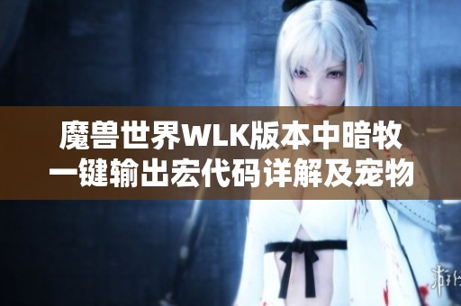 魔兽世界WLK版本中暗牧一键输出宏代码详解及宠物玩法解析