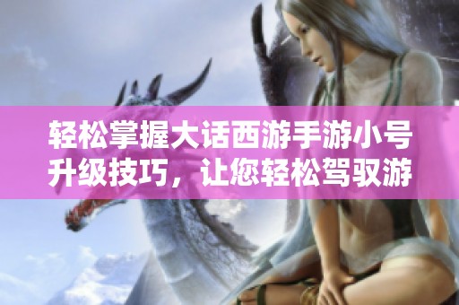 轻松掌握大话西游手游小号升级技巧，让您轻松驾驭游戏升级脚本的秘诀分享