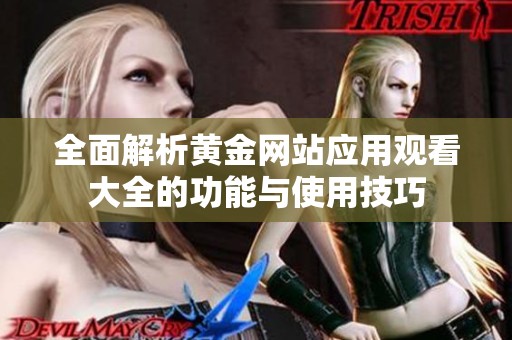全面解析黄金网站应用观看大全的功能与使用技巧