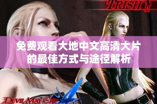 免费观看大地中文高清大片的最佳方式与途径解析