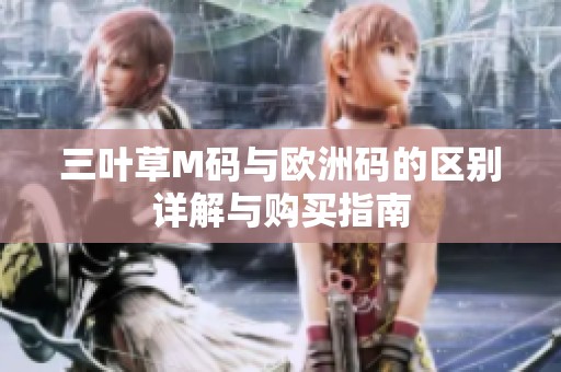 三叶草M码与欧洲码的区别详解与购买指南