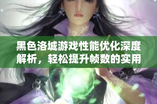 黑色洛城游戏性能优化深度解析，轻松提升帧数的实用技巧和方法分享