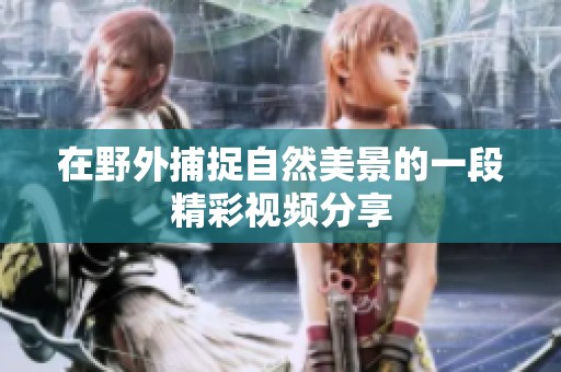 在野外捕捉自然美景的一段精彩视频分享