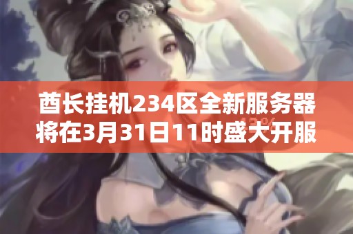 酋长挂机234区全新服务器将在3月31日11时盛大开服，精彩活动期待您的参与！
