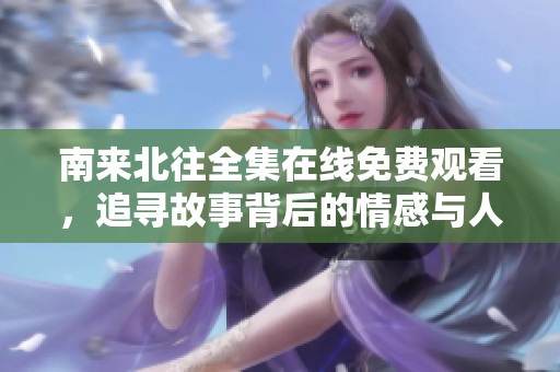 南来北往全集在线免费观看，追寻故事背后的情感与人生