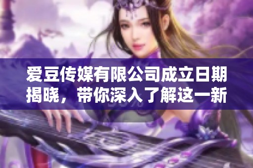 爱豆传媒有限公司成立日期揭晓，带你深入了解这一新兴娱乐公司的发展历程与前景