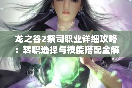 龙之谷2祭司职业详细攻略：转职选择与技能搭配全解析与推荐