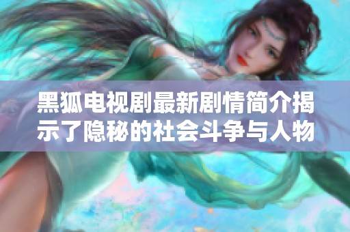黑狐电视剧最新剧情简介揭示了隐秘的社会斗争与人物命运的交织