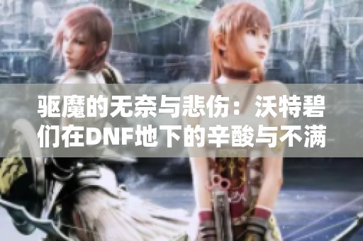 驱魔的无奈与悲伤：沃特碧们在DNF地下的辛酸与不满全揭秘