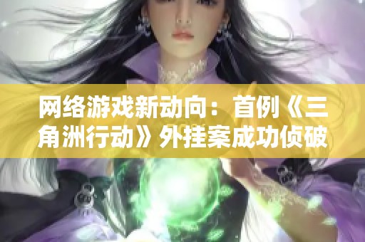 网络游戏新动向：首例《三角洲行动》外挂案成功侦破 警方与企业合作迅速行动